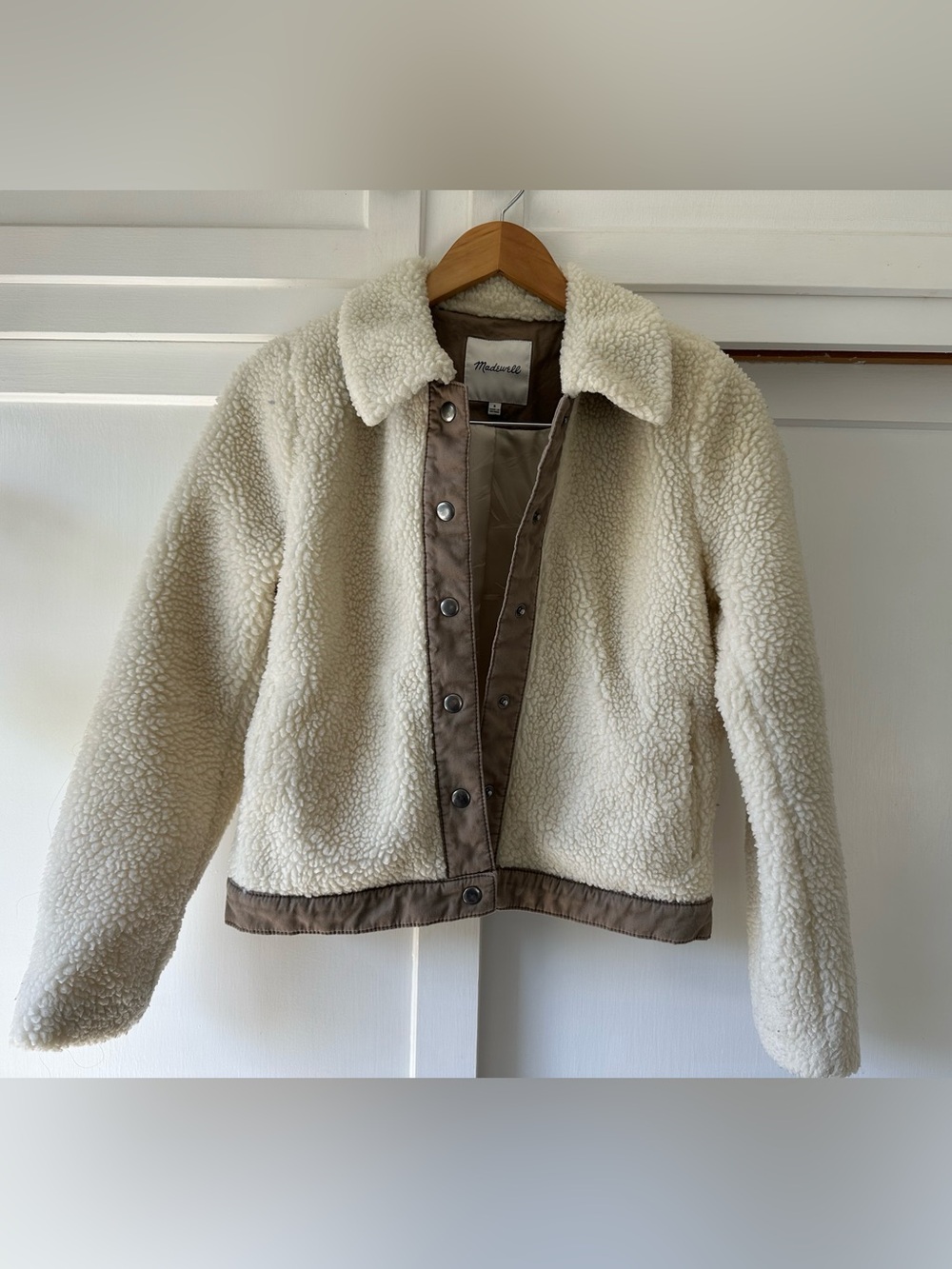 Madewell | Cream Sherpa Jacket, Size S ✨